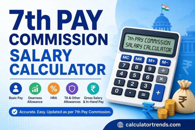 7th Pay Commission Salary Calculator (2026 Updated)