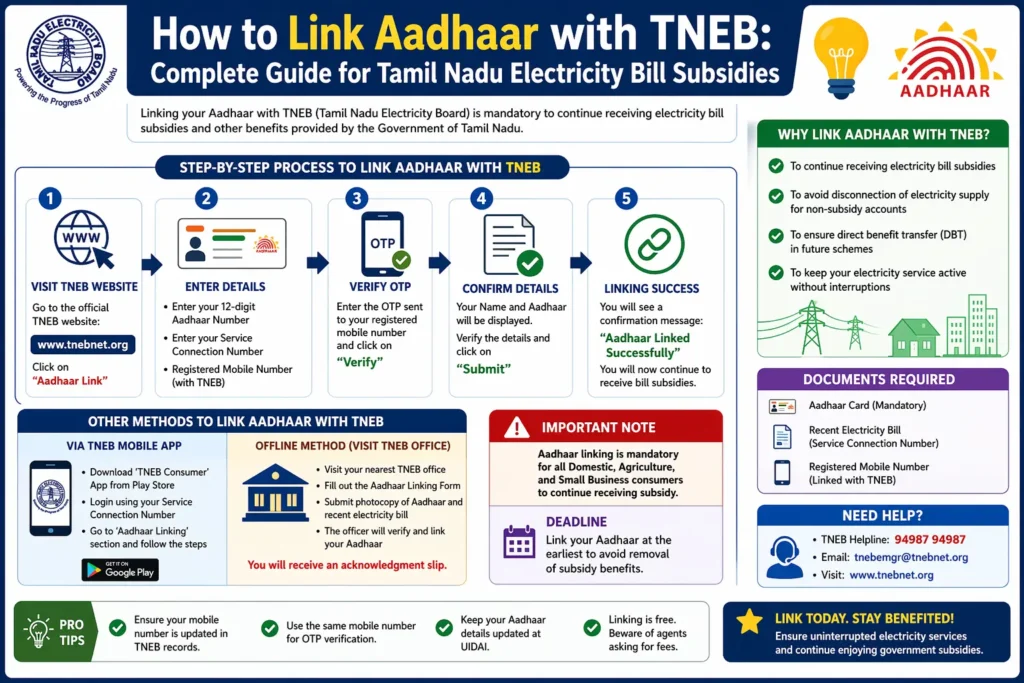 How to link Aadhaar with TNEB