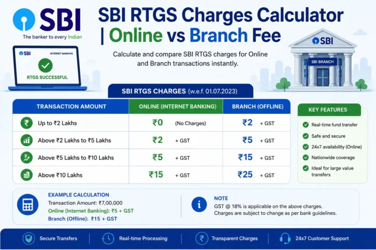 SBI RTGS Charges: Fees, Timings, and Process