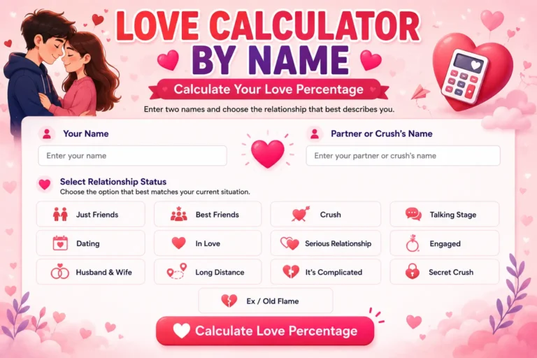 Love calculator by name
